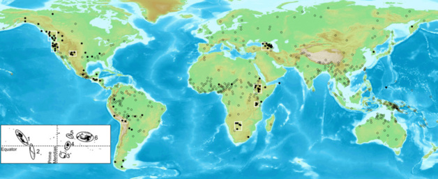 Location of the studied languages. Source: PLOS ONE Location of the studied languages. Source: PLOS ONE